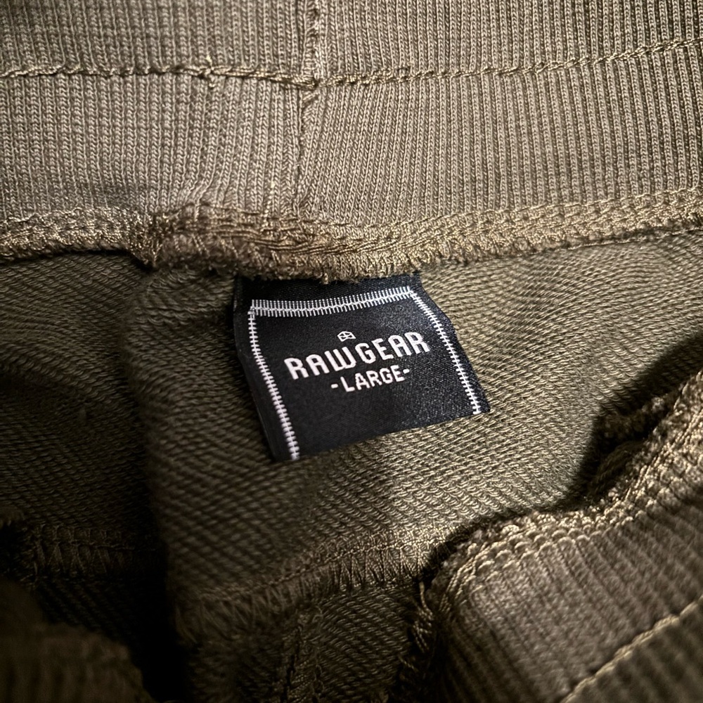 Men's Olive Jogger Pants with Logo - Picture 2 of 4